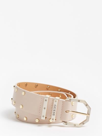 Női Guess Studded Belt Öv Rózsaszín | HU-700817