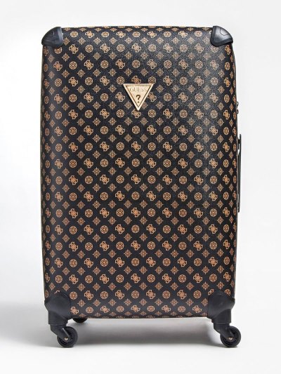 Női Guess Wilder 4g Peony Logo Trolley Kézipoggyász Barna | HU-087662