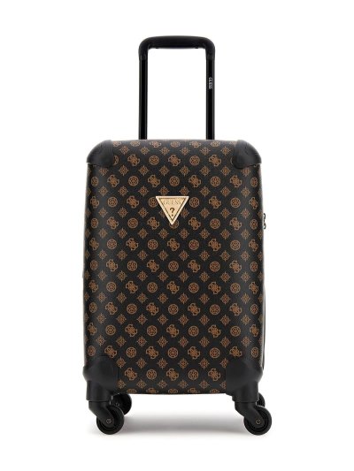 Női Guess Wilder 4g Peony Logo Trolley Kézipoggyász Barna | HU-457764